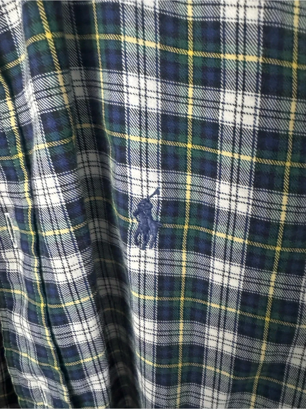 Polo Ralph Lauren Vintage Plaid Flannel Button Down XXL 90s Dress Shirt Luxury